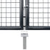 Mesh Garden Gate Galvanised Steel 289x100 cm Grey