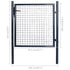 Mesh Garden Gate Galvanised Steel 85.5x100 cm Grey