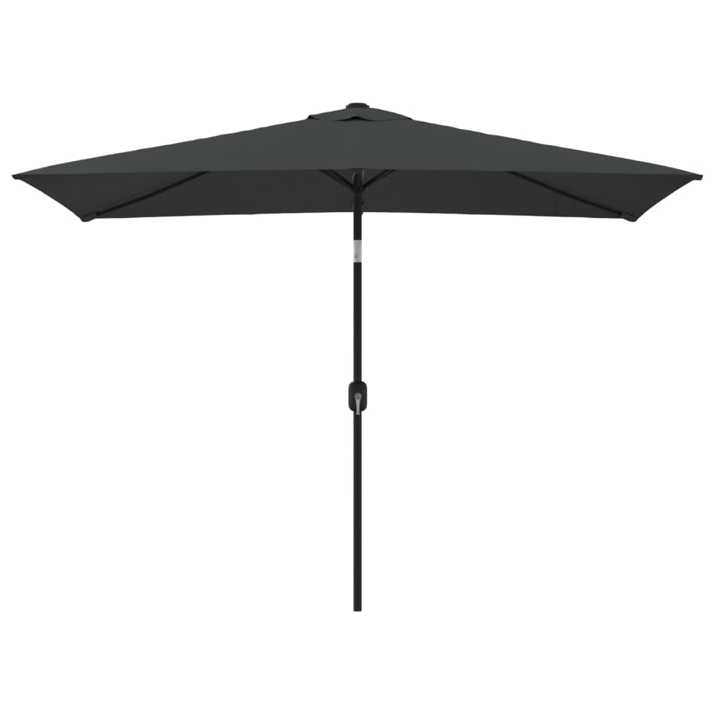 Outdoor Parasol with Metal Pole 300x200 cm Anthracite