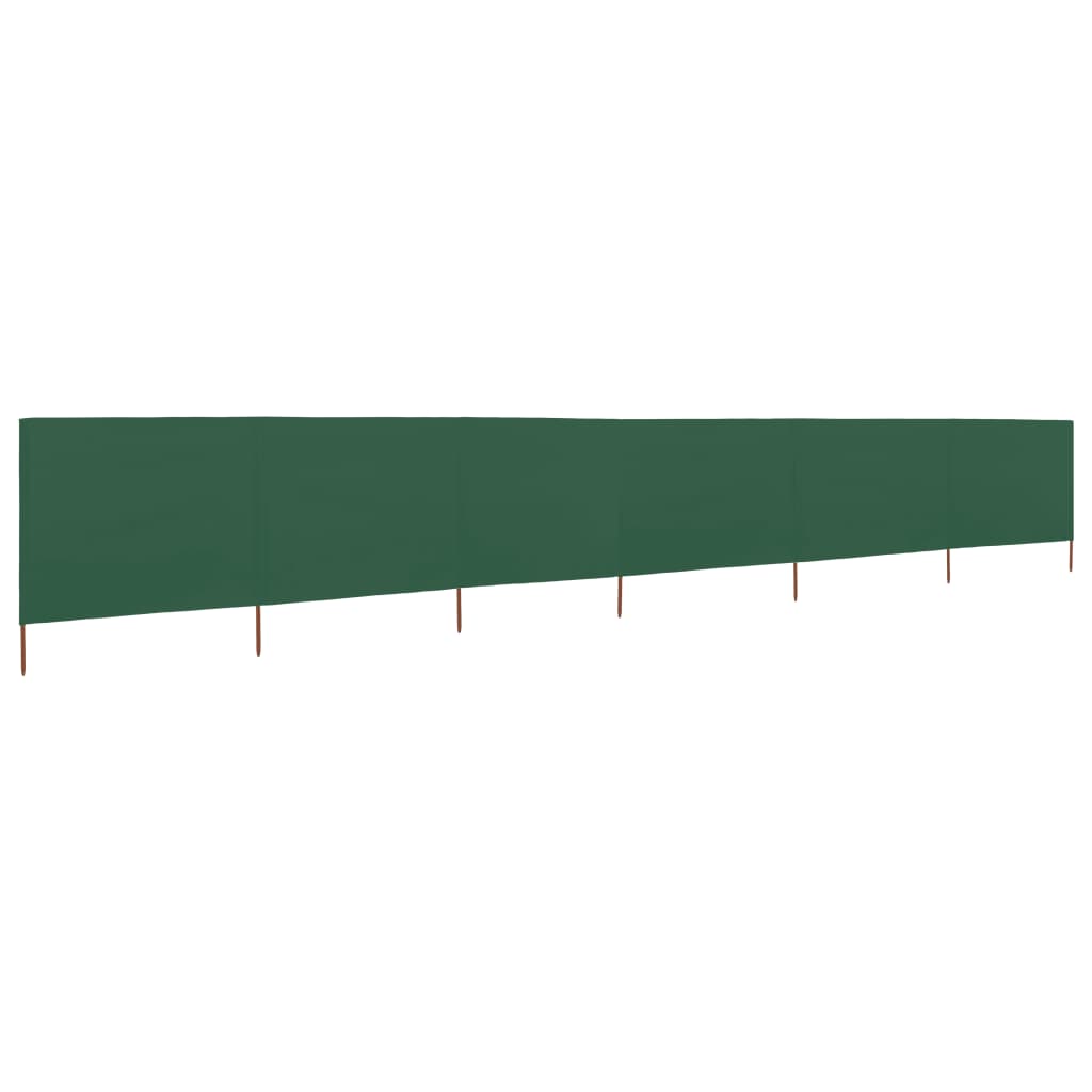 6-panel Wind Screen Fabric 800x80 cm Green