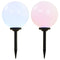 Outdoor Solar Lamps 2 pcs LED Spherical 30 cm RGB