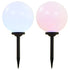 Outdoor Solar Lamps 2 pcs LED Spherical 30 cm RGB