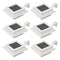 Outdoor Solar Lamps 6 pcs LED Square 12 cm White