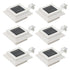 Outdoor Solar Lamps 6 pcs LED Square 12 cm White