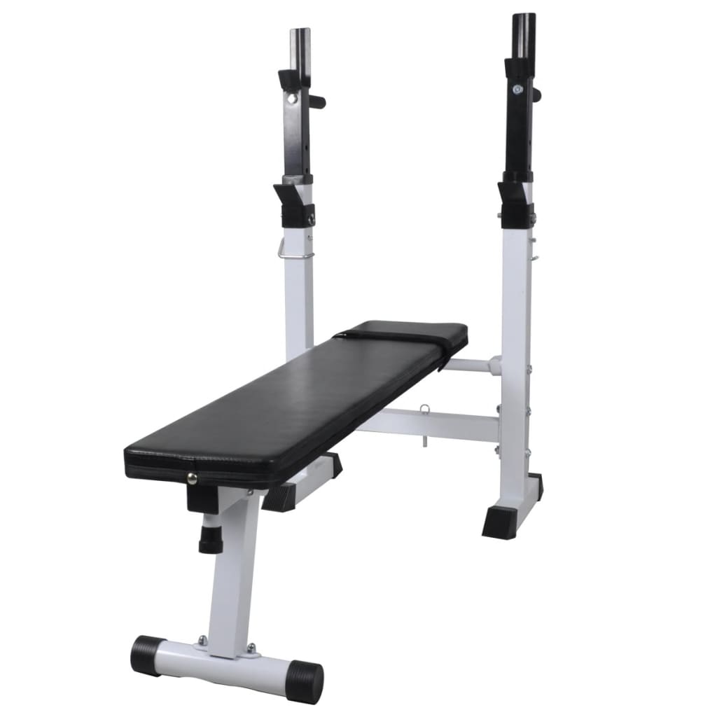 Workout Bench with Weight Rack&Barbell and Dumbbell Set 120 kg