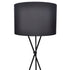 Floor Lamp with Stand Black 139 cm