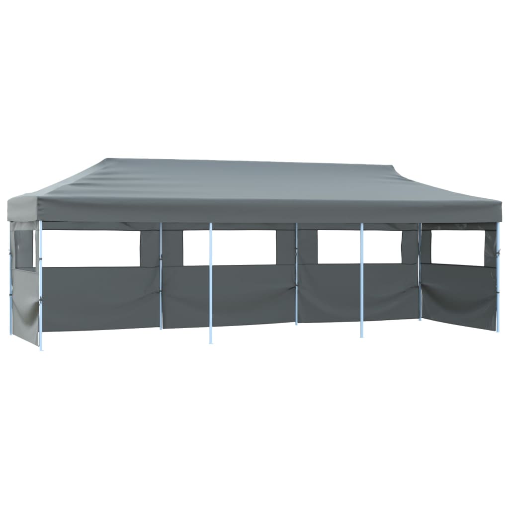 Folding Pop-up Party Tent with 5 Sidewalls 3x9 m Anthracite