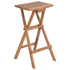 Folding Bar Stools 2 pcs Solid Teak Wood