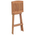 Folding Bar Stools 2 pcs Solid Teak Wood