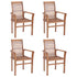 Stacking Dining Chairs 4 pcs Solid Teak