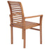 Stacking Dining Chairs 4 pcs Solid Teak