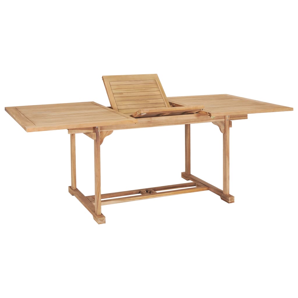 Extending Garden Table 150-200x100x75 cm Solid Teak Wood