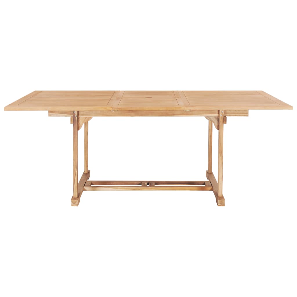 Extending Garden Table 150-200x100x75 cm Solid Teak Wood