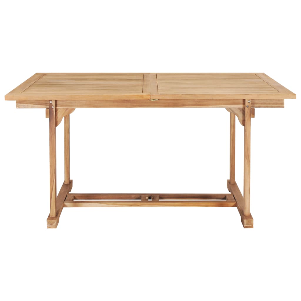 Extending Garden Table 150-200x100x75 cm Solid Teak Wood