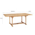 Extending Garden Table 150-200x100x75 cm Solid Teak Wood