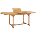 Extending Garden Table 150-200x100x75 cm Solid Teak Wood