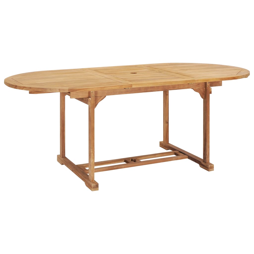 Extending Garden Table 150-200x100x75 cm Solid Teak Wood