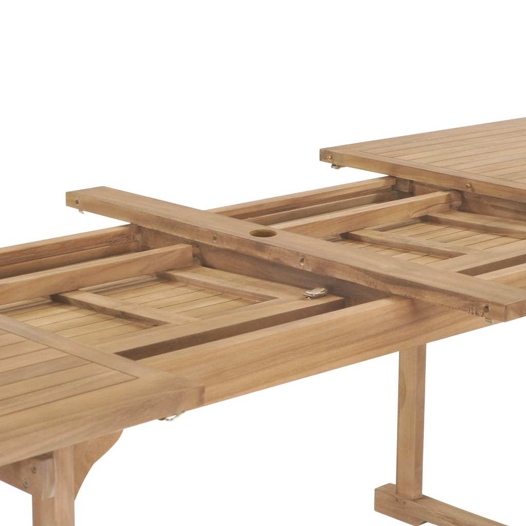 Extending Garden Table 180-280x100x75 cm Solid Teak Wood