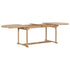 Extending Garden Table 180-280x100x75cm Solid Teak Wood Oval