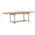 Extending Garden Table 180-280x100x75cm Solid Teak Wood Oval