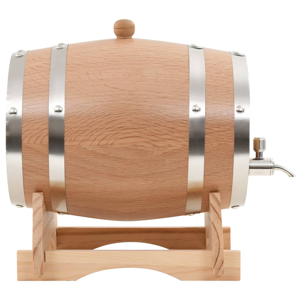 Wine Barrel with Tap Solid Oak Wood 6 L