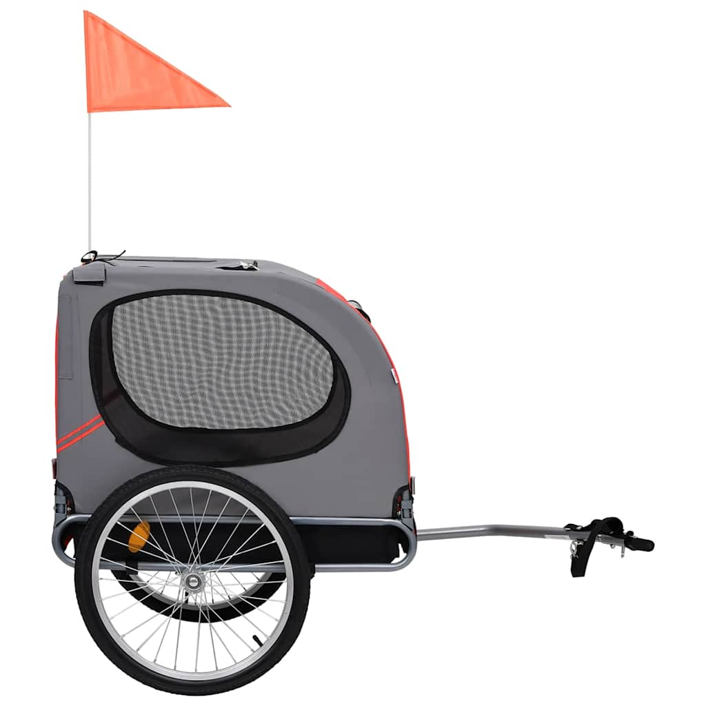 Pet Bike Trailer Red and Black