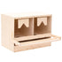 Chicken Laying Nest 2 Compartments 63x40x45 cm Solid Pine Wood