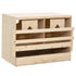 Chicken Laying Nest 2 Compartments 63x40x45 cm Solid Pine Wood