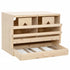 Chicken Laying Nest 2 Compartments 63x40x45 cm Solid Pine Wood