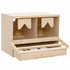 Chicken Laying Nest 2 Compartments 63x40x45 cm Solid Pine Wood