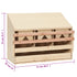 Chicken Laying Nest 3 Compartments 72x33x54 cm Solid Pine Wood