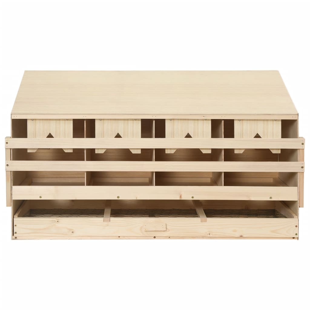 Chicken Laying Nest 4 Compartments 106x40x59 cm Solid Pine Wood