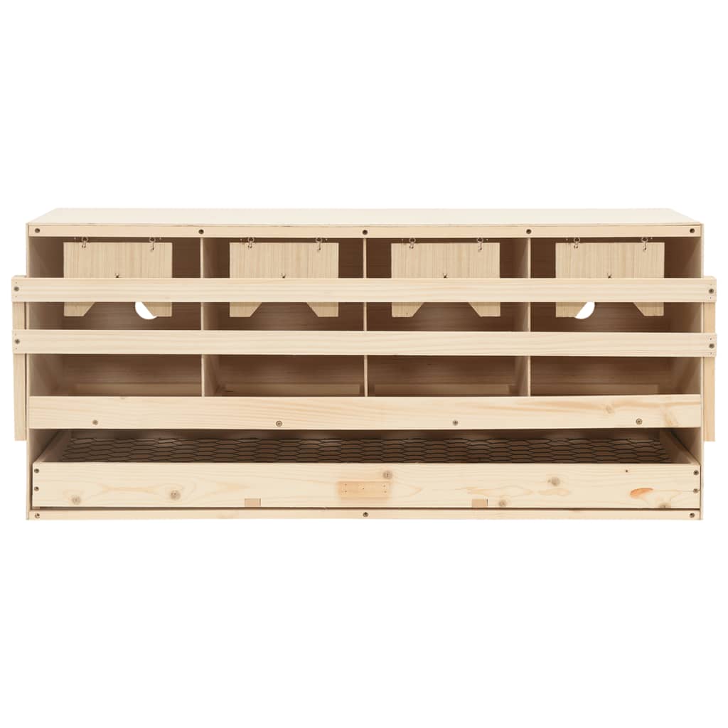 Chicken Laying Nest 4 Compartments 106x40x45 cm Solid Pine Wood