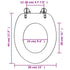 WC Toilet Seat with Soft Close Lid MDF Dolphins Design