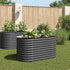 Garden Raised Bed 160x80x81 cm Galvanised Steel Grey