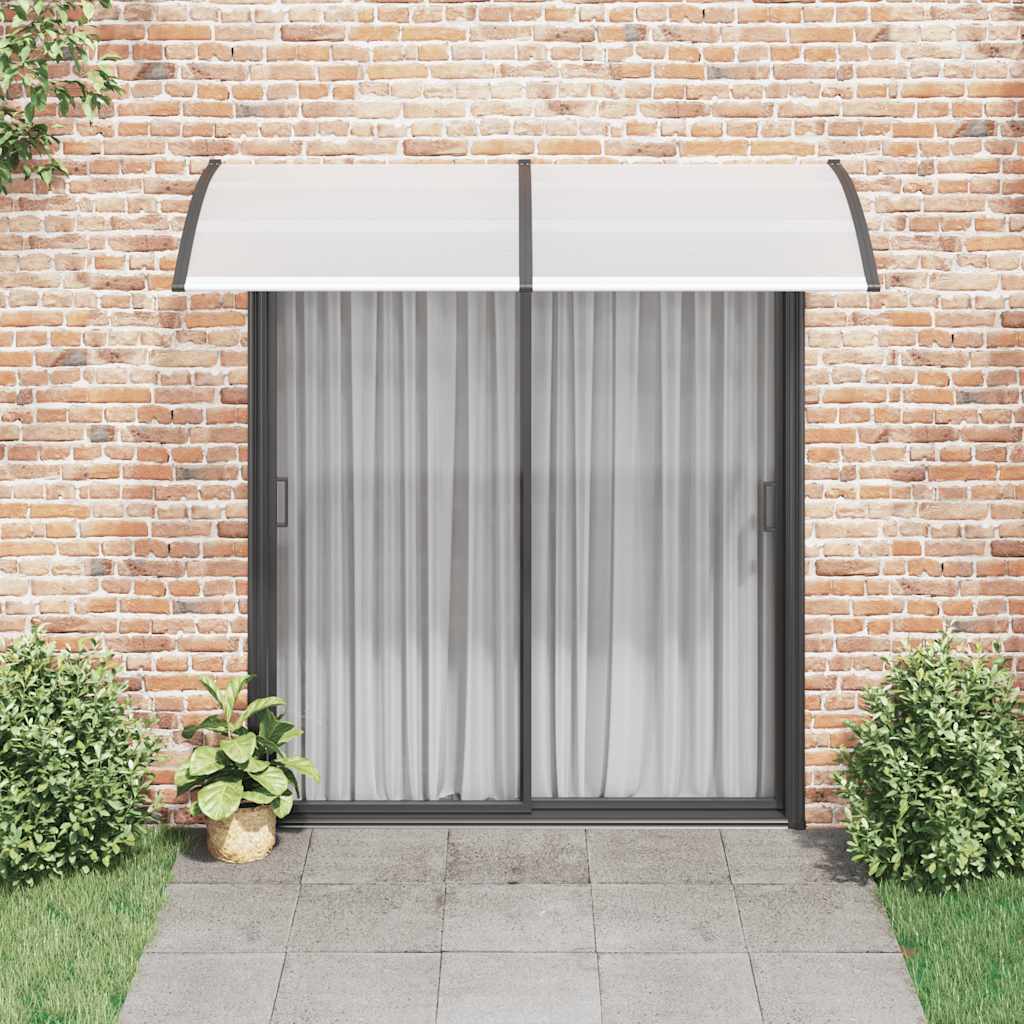 Door Canopy Black 200x100 cm PC