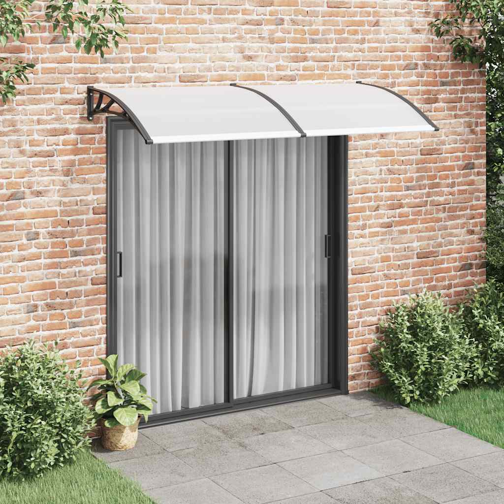 Door Canopy Black 200x100 cm PC