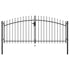 Double Door Fence Gate with Spear Top 300x150 cm