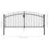 Double Door Fence Gate with Spear Top 300x150 cm