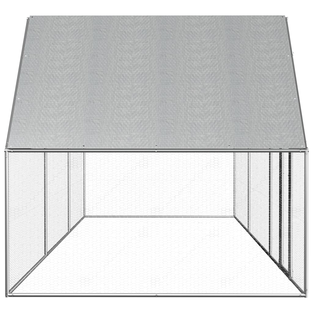 Chicken Coop 6x2x2 m Galvanised Steel