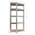 5-Layer Corner Shelf Silver Steel&Engineered Wood