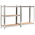 5-Layer Storage Shelf Silver Steel&Engineered Wood