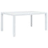 Garden Table White 150x90x72 cm Plastic Rattan Look