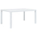 Garden Table White 150x90x72 cm Plastic Rattan Look