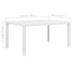 Garden Table White 150x90x72 cm Plastic Rattan Look