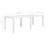 Garden Table White 220x90x72 cm Plastic Rattan Look