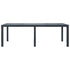 Garden Table Anthracite 220x90x72 cm Plastic Rattan Look