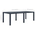 Garden Table Anthracite 220x90x72 cm Plastic Rattan Look