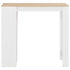 Bar Table with Shelf White 110x50x103 cm