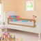 Toddler Safety Bed Rail Taupe 150x42 cm Polyester
